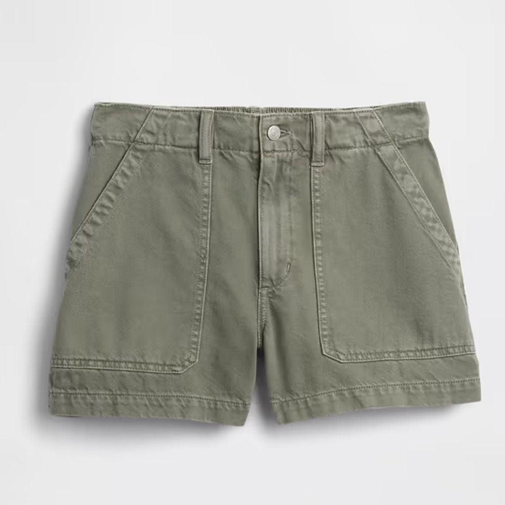 Soft Denim Utility Shorts